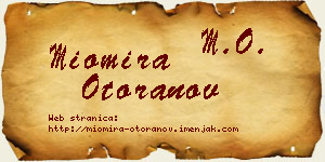 Miomira Otoranov vizit kartica